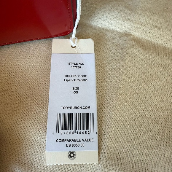 New, authentic tory burch Emerson patent mini crossbody red - Picture 11 of 13